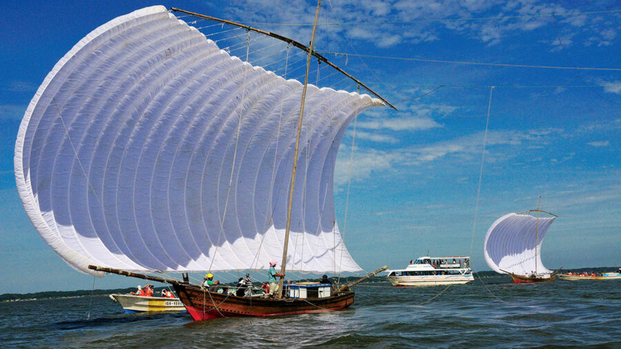 霞ヶ浦観光帆引き船