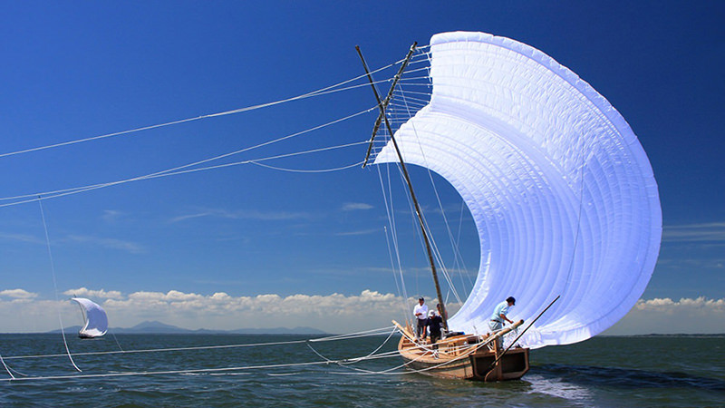 霞ヶ浦観光帆引き船